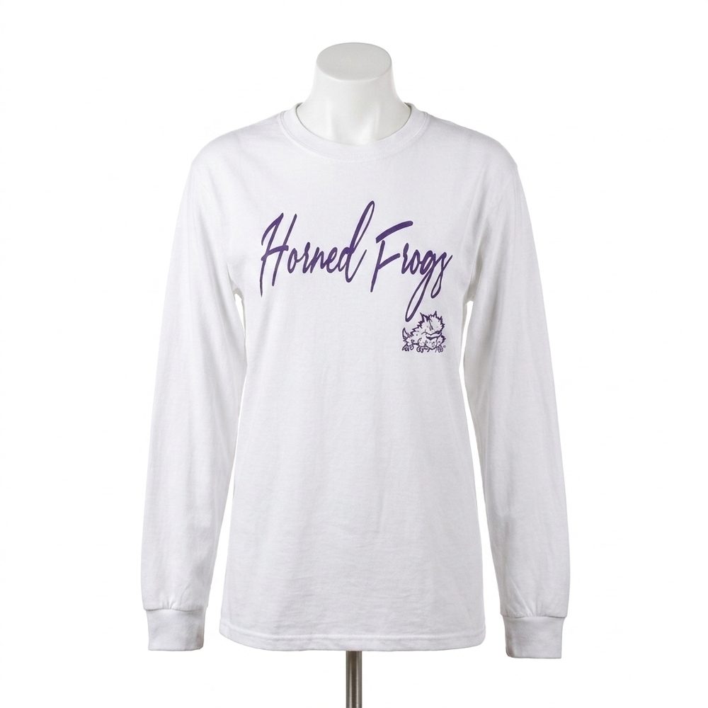 NEW GAMEDAY COUTURE win the day long sleeve crew tee in white